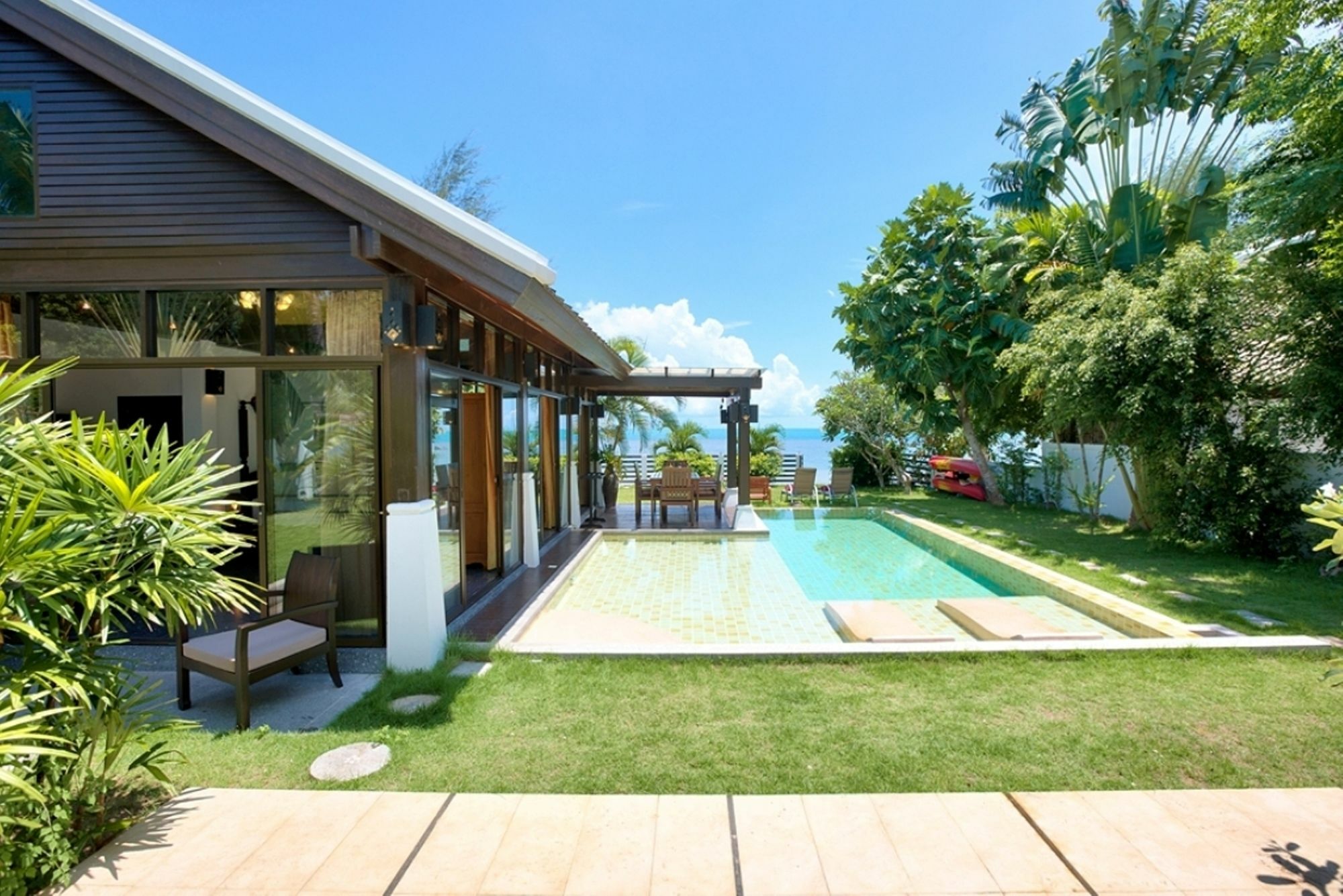 Emerald Sands - Beach Front 4 Bed Pool Villa Koh Samui Ngoại thất bức ảnh